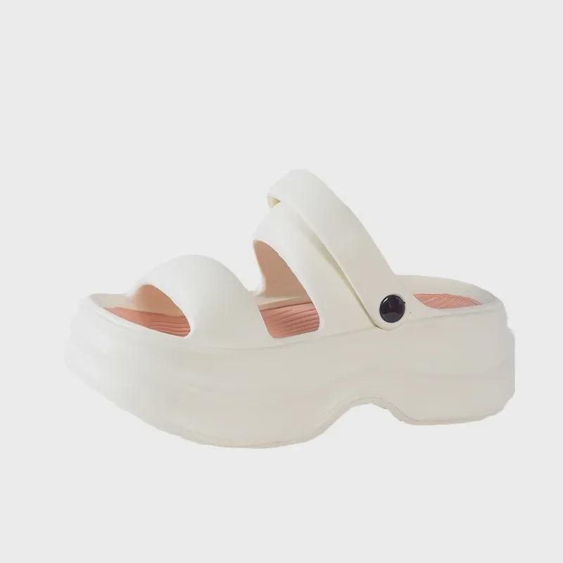 Papuci de vară cu platformă EVA pentru femei – Cu bandă dublă, Sandale versatile pentru plajă