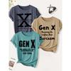 3 Pack of women's summer tops | Gen X Modern American-style slogan print T Shirt | Cute and trendy casual round-neck short-sleeve suit | 2026 Summer