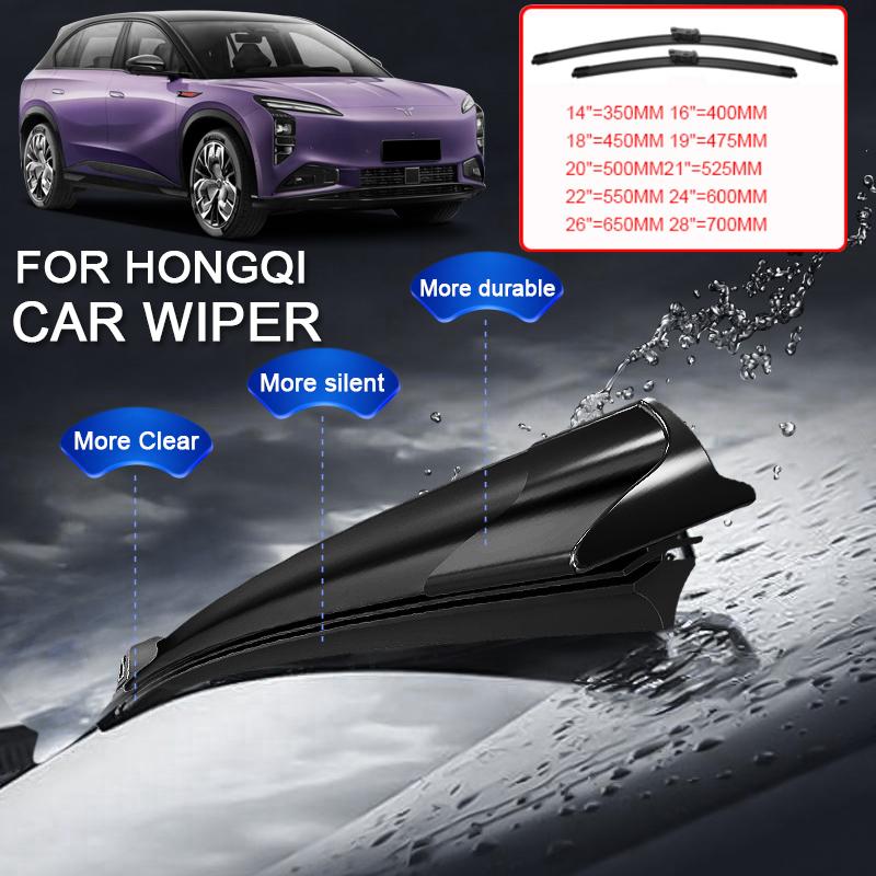 2KS Auto Stěrač s lištou pro HONGQI EH7 EHS7 E-HS9 H5 OUSADO H9 HS3 HS5 HS7 Auto Čelní sklo Gumové Příslušenství