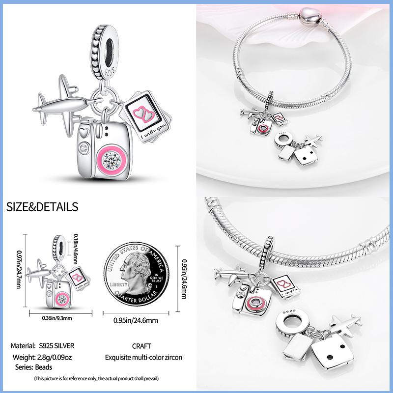 Kupfer Reiseflugzeug Serie Charm Perlen Für Marke Original Armband DIY Exquisiter Gedenkschmuck Für Frauen