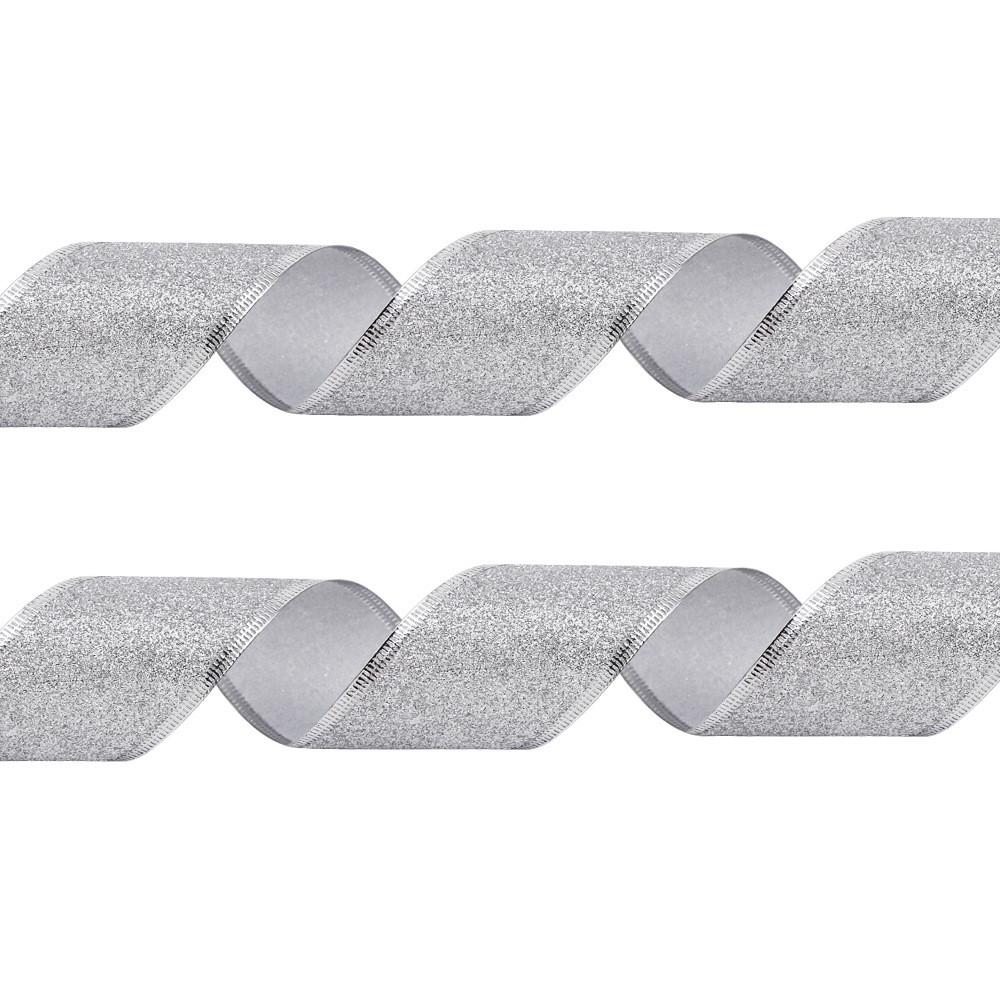 Elegant 2 Meter Colorful Glitter Ribbon For Indoor Christmas Tree And Holiday Decor