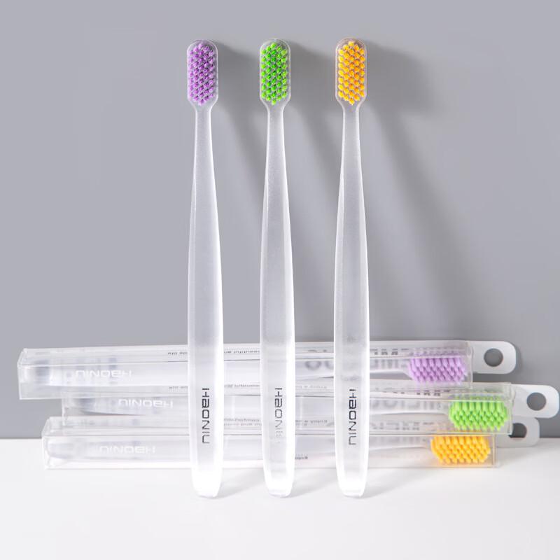 Lemeiguo Transparente Zahnbürste mit weichen Borsten, 10er-Pack
