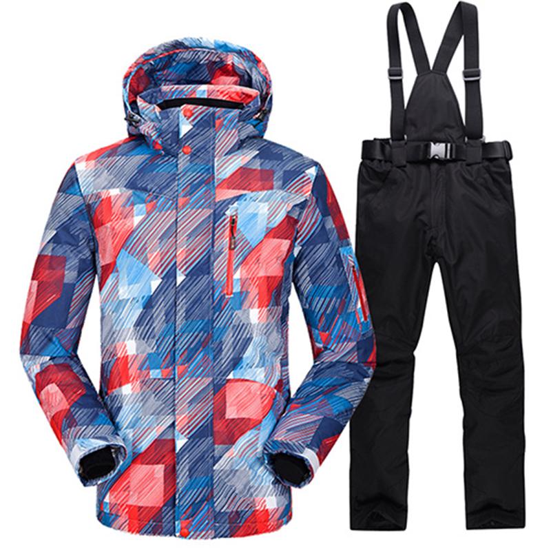 Men's Winter Ski Jackets Outdoor Warm Windproof Waterproof Snowboarding Jacket Hooded Mountain Coat Skiing Jacket for Male