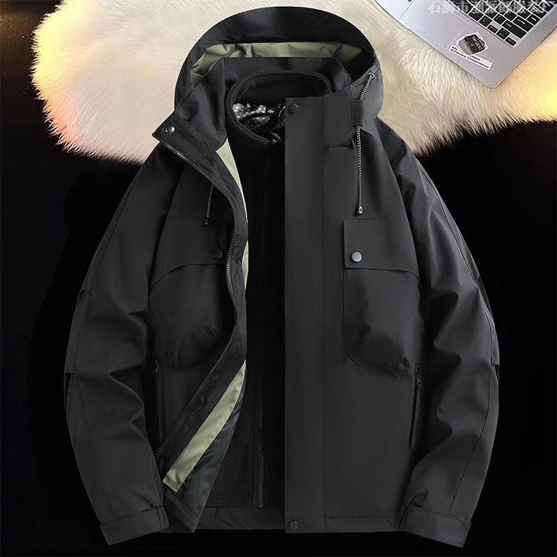 Autumn and Winter New Popular Jacket Men's and Women's Liners Removable Two-piece Set, Windproof