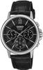 CASIO BESIDE Quartzo Safira Couro Preto Modelo Internacional [Casio] Relógio Masculino, Vidro, BMS-300L-1AV, Pulseira, Multieixo, Visor 24 Horas, Preto,