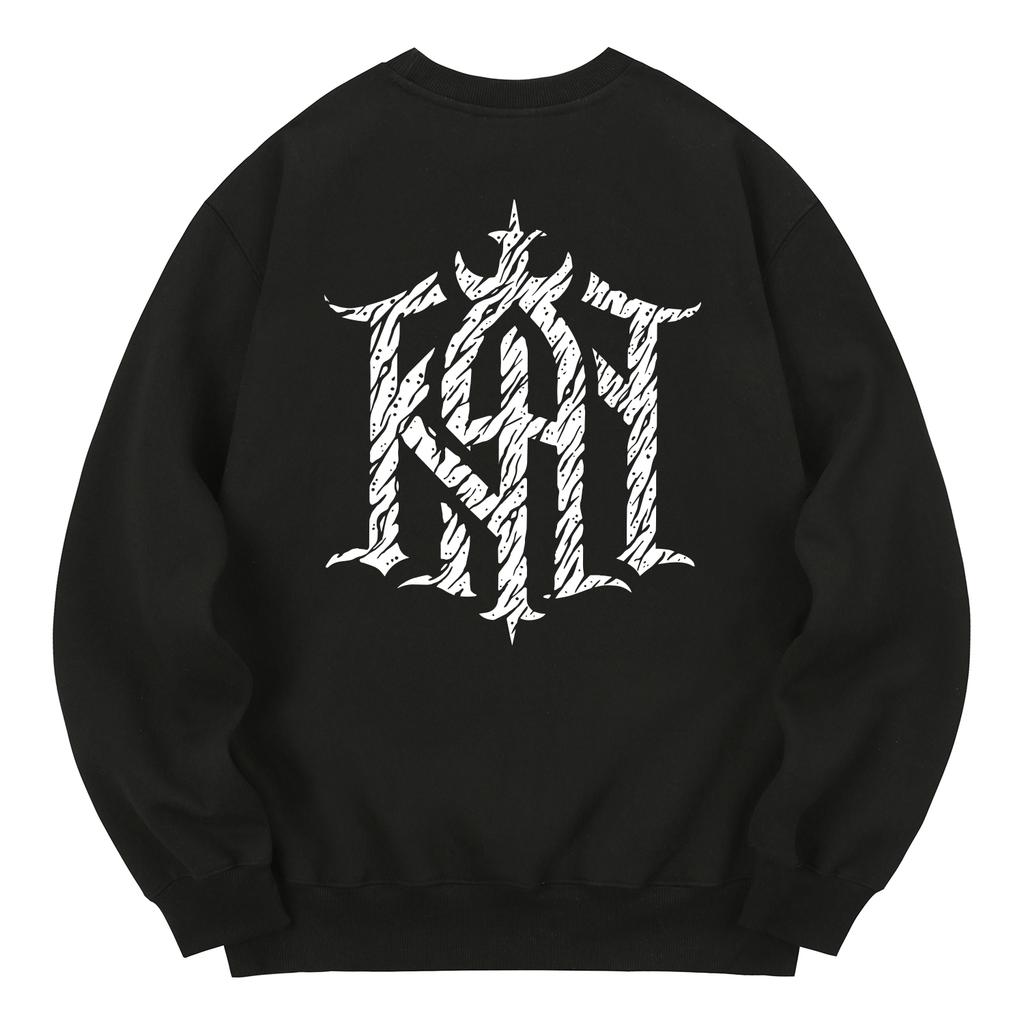 KAN6312 Kmb0177 Old Khan Fleece-Lined Sweatshirt Black
