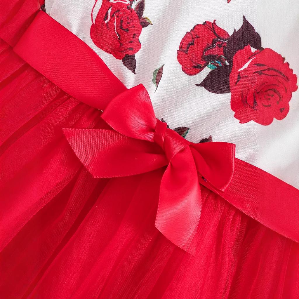 Girls Fashion Dress Summer Children Sweet Floral Dress Princess Dress