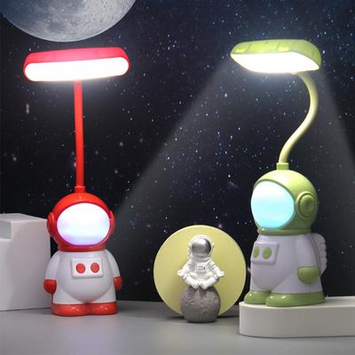 Flexible Hose Design LED Desk Lamp Rechargeable Cartoon Astronaut Bendable LED Reading Light LED Kids Cartoon Table Lamp