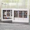 Unique Desk Accessory Anxiety Relief Mini Bookshelf Realistic Miniature Ornament with 300 Pcs Stress-relieving Book Display Wood Simulated for Lovers