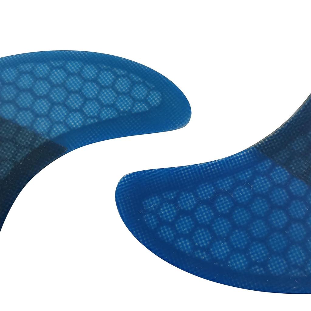 UPSURF Surfboard Fins, 5-Fin Set, Double Tabs Compatible, K2.1 Size, Carbon Fiber (Blue)