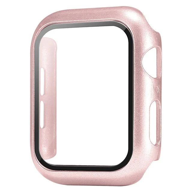 Glass+Cover For Apple Watch case 10 9 8 7 6 SE 5 iWatch Accessorie Screen Protector iWatch series 46mm 44mm 40mm 41 45mm 38 42mm