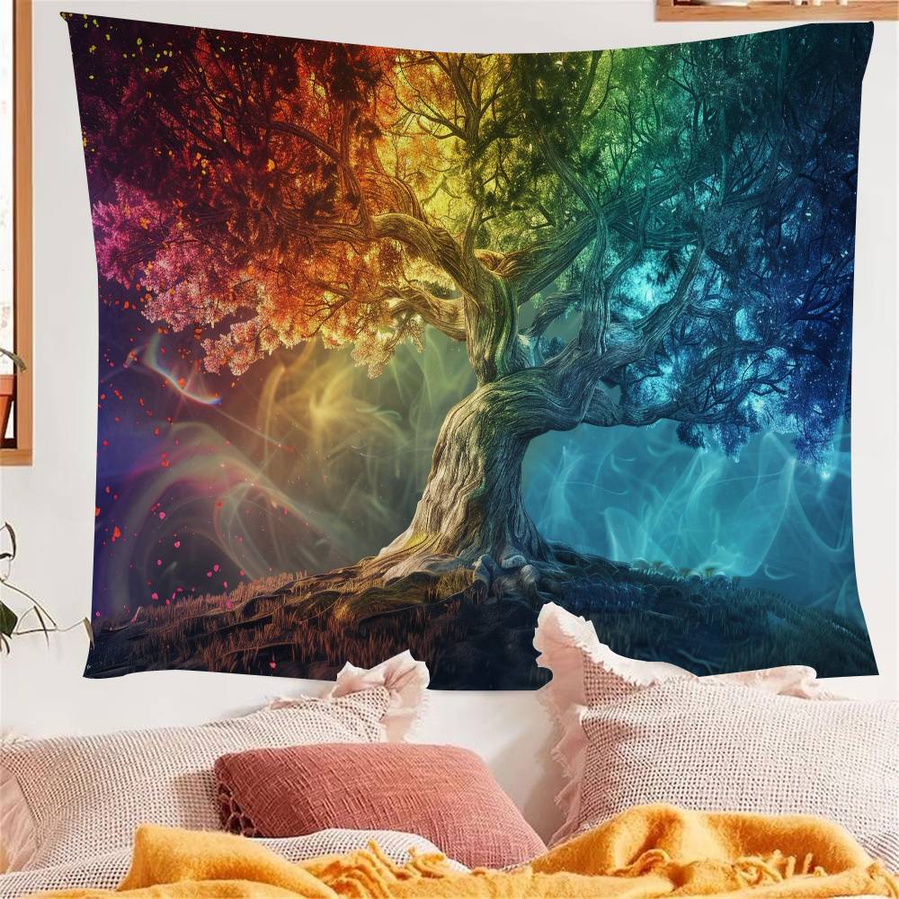 Tree of Life Hanging Bohemian Tapestry Bohemian Wall Tapestries Mandala Kawaii Room Decor