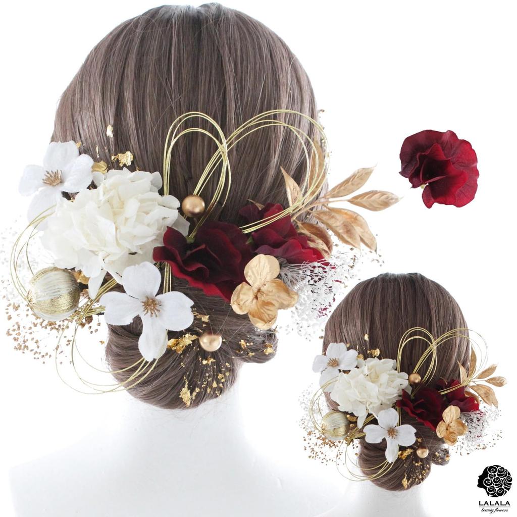 beauty Gorgeous hair ornament perfect for entrance fireworks and 20th birthday gatherings 2901h [LALALA flowers] coming-of-age ceremonies,