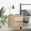 VidaXL Wall-mounted Bedside Tables 2 Pcs Sonoma Oak 38x34x40 Cm, Bedside Table, Bed Cabinet, Bedroom Side Table, 861252