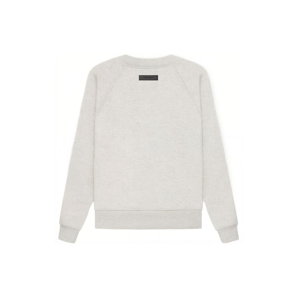 Fear of God Essentials S22 Crewneck Sweatshirt with Flocking and Fleece Lining Unisex Tops Light-Oatmeal FOG-SS22-036