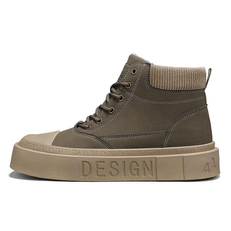 Men's Boots Trend Versatile Outdoor Sports Leisure Anti Slip Wear-resistant Board Shoes Trendy Brand Retro Workwear Trendy Shoes