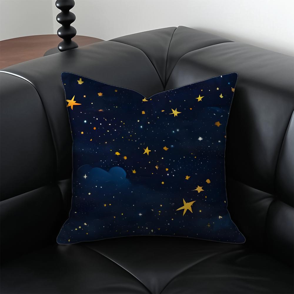 G-Galaxy Starry Sky Pillow Dreamy Decor Cushion Cushion Cover Pillow Case Anti-Dustmite Invisible Zipper Silky Plush Cushion