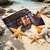 Serviette de Plage Personnalisée avec Nom Club de Football Barcelone, pour Voyage Camping Fête à la Plage Décoration Intérieure, Cadeau d'Anniversaire pour la Famille et les Amis