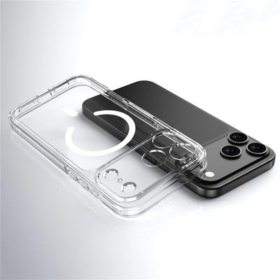 Luxury Clear Shockproof Magsafe Magnetic Case For iPhone 17 Air 17Pro 17 Pro Max Wireless Charging Shockproof Hard Back Cover