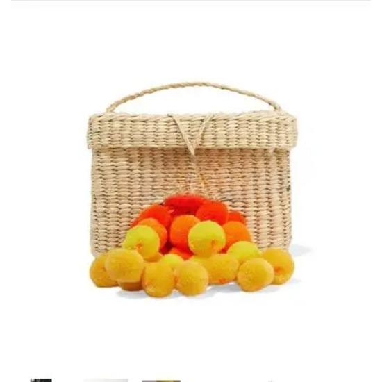 Tassel beach straw bag small bohemian artisan leather women's bag colorful shoulder bag