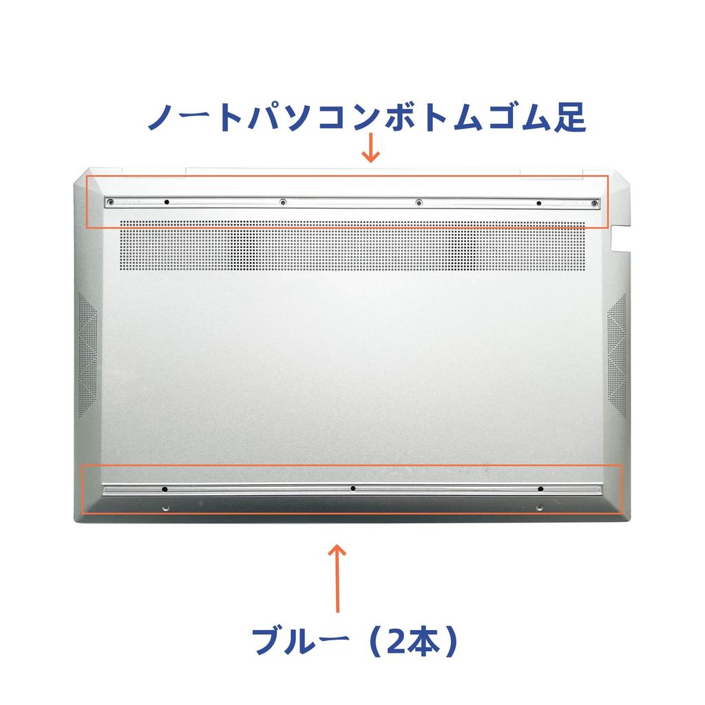 HSSDTECH Blue Laptop Bottom Cover Rubber Non-Slip Bumper Feet Pads (L71973-001) for HP Spectre X360 13-AW (TPN-Q225, 13T-AW) (2-Pack)