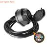 Y4UA 12V 13 Pin Trailer Plug Universal 13Pole Electrical Caravans Wiring Connector Towing Bar Socket Adapter