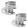 2Pcs Stainless Steel Closet Pole Sockets Ushaped Bracket for Curtains Clothing Rods Durable Stylish Home Decor