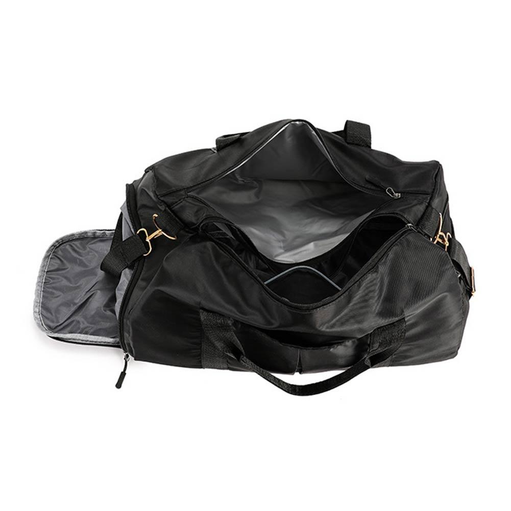 Large Capacity Sports Bags Travel Bag Outdoor Waterproof Gym Yoga Fitness Bag With Independent Shoe Storage Black Handbag