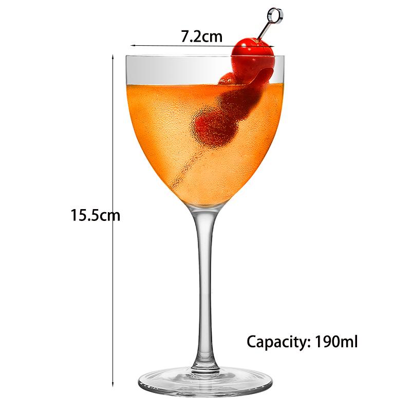 Cocktailglas mit langem Stiel, Champagner, Martini, Weingläser, 1 Stück