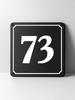 Metal House Number Sign, Black White Contrast, Outdoor Wall Decor for Home Street