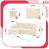 Bonito Corner Sofa Bed Family Meble Corduroy Beige