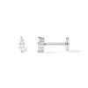 AIDE Coração Bola Redonda Hélice Plana Brinco Piercing Prata Esterlina 925 Tarraxas Geométricas Zircônia Exquisite Adorno Tarraxas Brincos