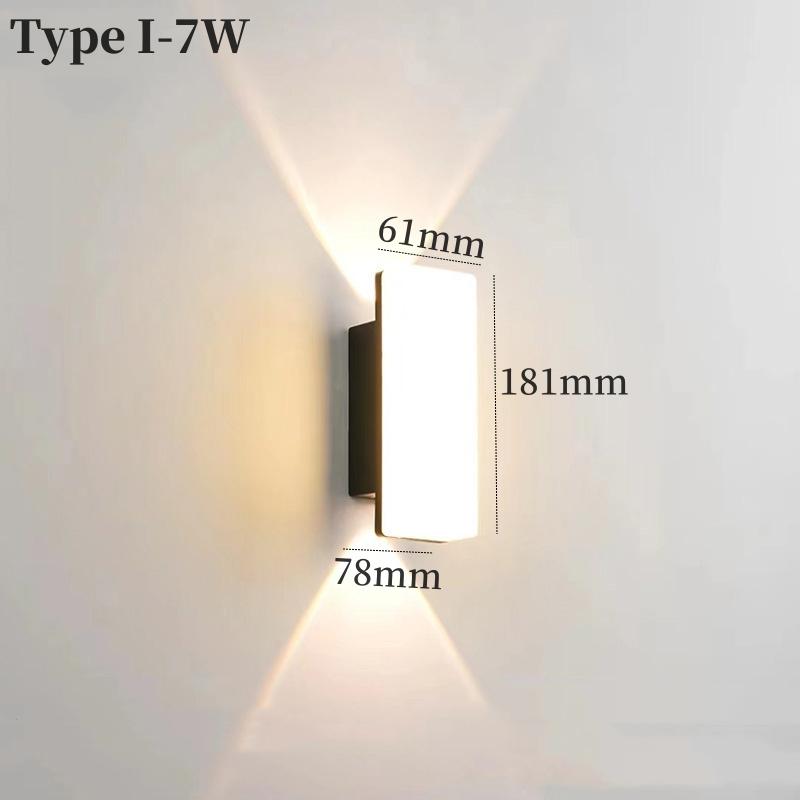 Outdoor LED Porch Wall Lamp IP65 Waterproof Wall Mounted Sconce Garden Courtyard Home Exterior Wall Lighting Fxiture AC110/220V
