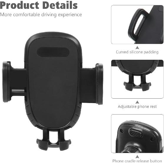 JeCar TJ Phone Holder Upgrade Dash Cellphone Mount With Storage Tray Interior Accessories Compatible With Jeep Wrangler TJ 1997-2006