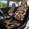 2 Stück, Trendige Leopard Braun Print Autositzbezüge, Langlebig Und Bequem, Kompatibel Mit Den Meisten Limousinen Und SUVs Vordersitzen, Perfekt