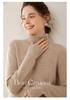 Women's High-Neck Cashmere Sweater, 2024 Autumn/Winter Thick Wool Pullover, Loose Slimming Base Layer