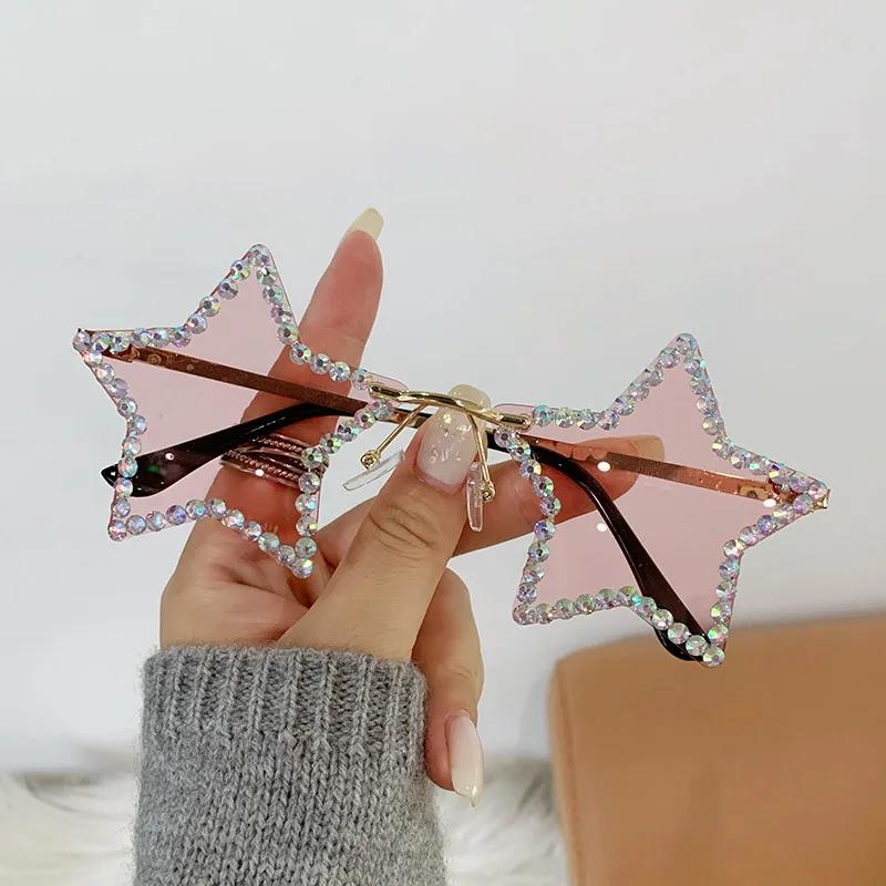 Retro Okulary Przeciwsłoneczne w Kształcie Gwiazdy Modne Okulary Przeciwsłoneczne Dla Kobiet i Mężczyzn Okulary Imprezowe Zabawne Okulary Pentagram Dekoracja Świąteczna Prezent