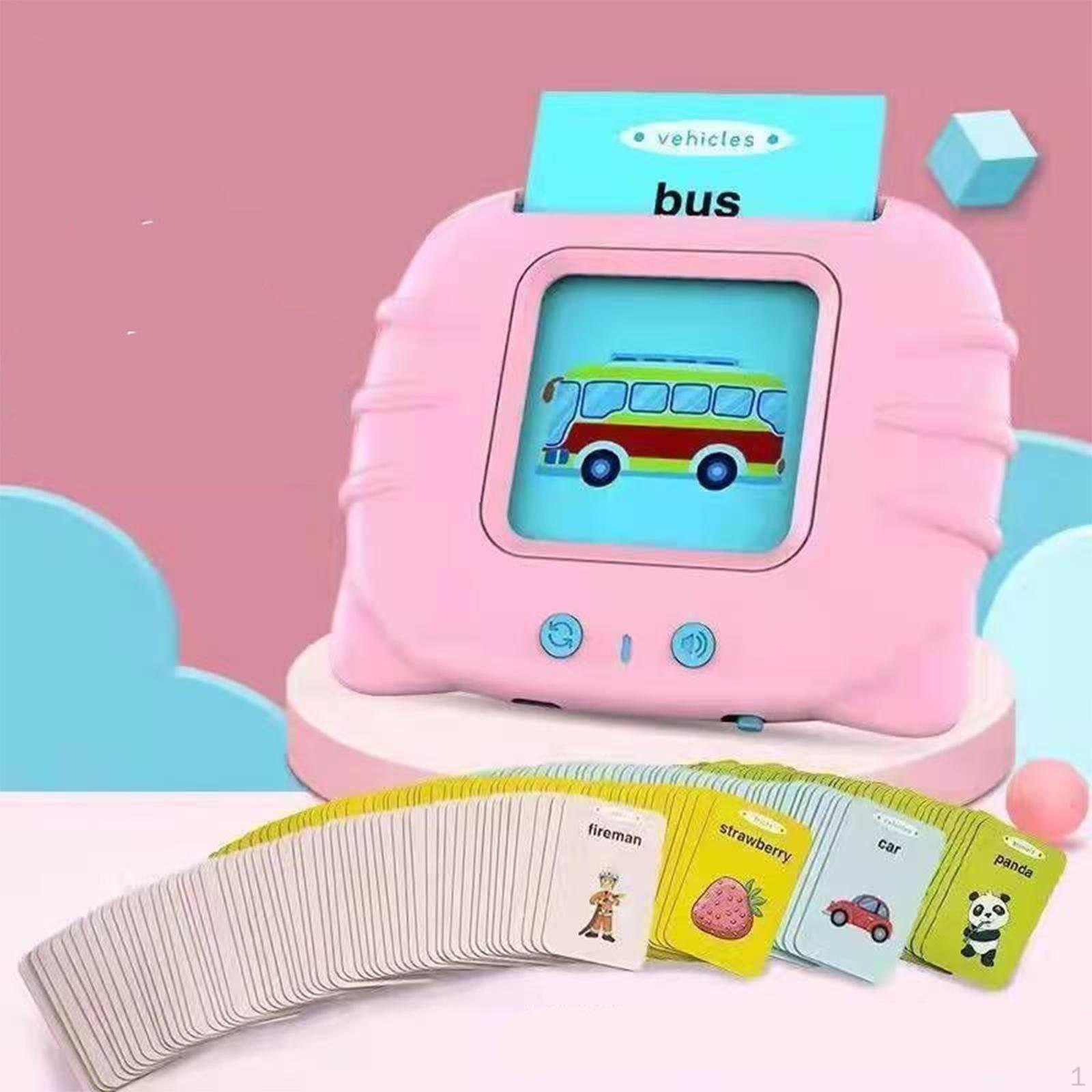 

Машина для обучения 15 тем Интерактивные игрушки Говорящие карточки для детей 10.2cmx9.2cmx1.6cm розовый