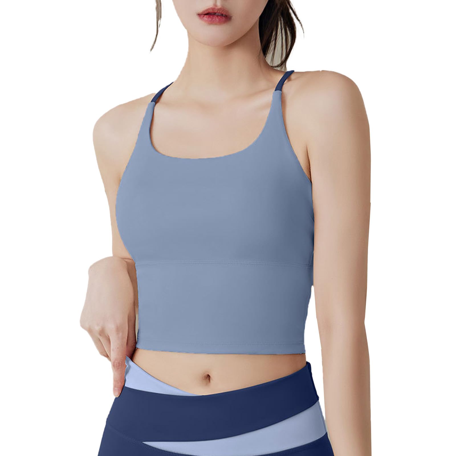 

Oekki Yoga Tank Sports Running Highly with Chest Pads for and Comfort Women s Top, Camisole, Bra, Training, Bra, Elastic, Sweat-Absorbent, Breathable,