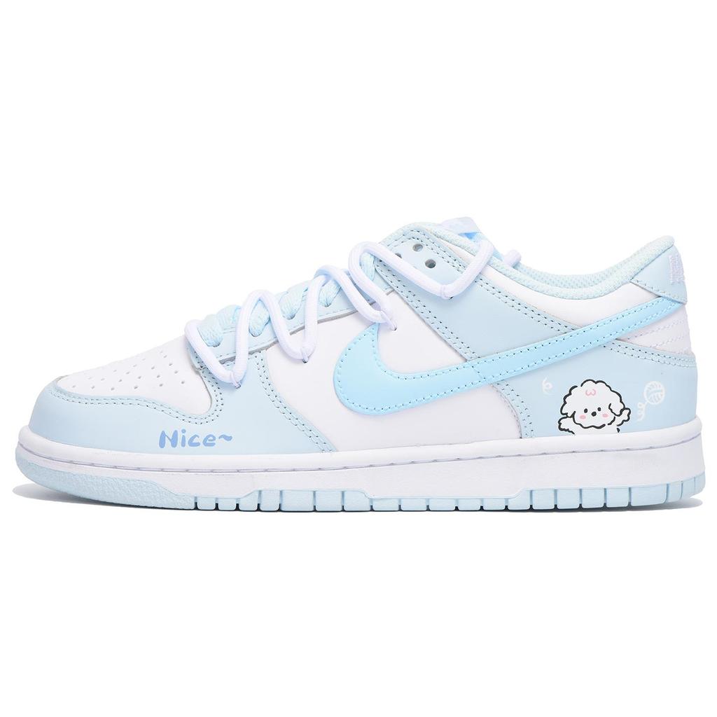 Nike Pantofi de Skateboard Dunk Chestnut Rezistenți la Alunecare Rezistenți la Abraziune Model Scăzut GS Albastru Strălucitor FB9109-105 (Team59-SBOX)