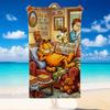 Quick Dry Beach Towel Garfield Cartoon Pattern, Lightweight Absorbent Towel for Pool Beach Vacation Use