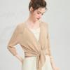 Women's Silk-Blend V-Neck Hollow-Out Knit Cardigan
