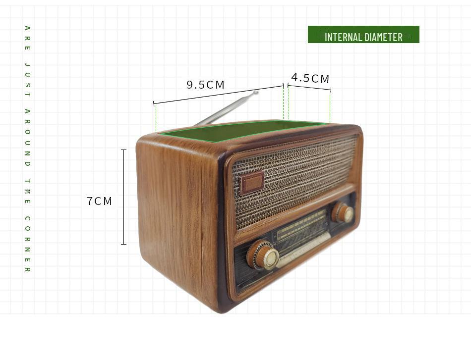 Blumentopf in Retro-Radioform – Kreatives Kunstharzhandwerk für die Inneneinrichtung