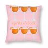 Spritz Cocktails OClock Platz Kissenbezug Polyester Leinen Samt Kreativ Reißverschluss Dekor Heim Kissenbezug Großhandel