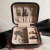 Portable Jewelry Box Leather Travel Organizer for Ring Necklace Earring Storage Holder Boxes Gifts Display Box for Girls Woman