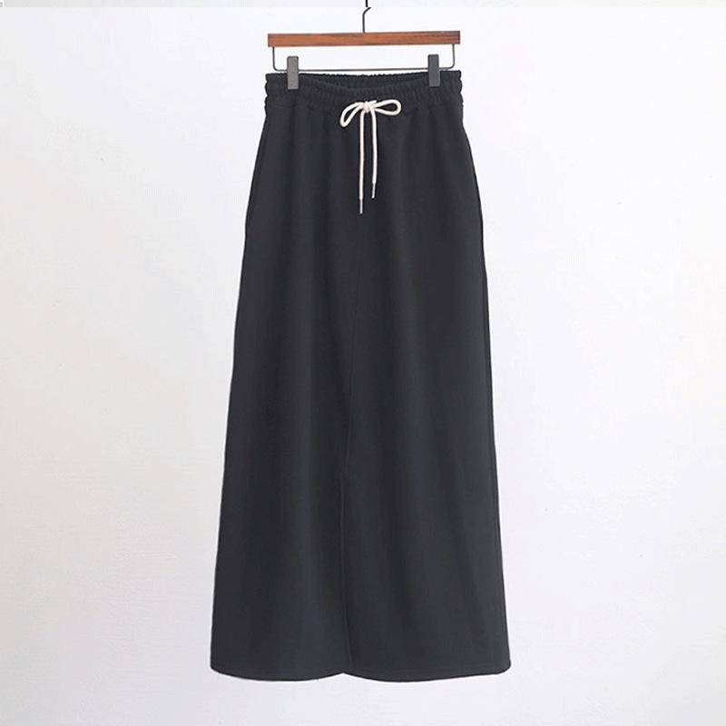 Large Size 200 Catties Sports Skirt for Women In Summer High Waist Slimming Hips Large A-line Drawstring Versatile Temperament Casual Mid-length Style