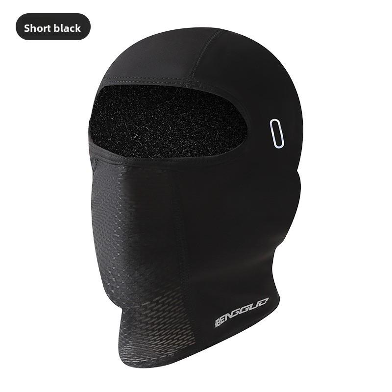 

Ice Silk Motorcycle Riding Face Mask With Uv Sun Protection For Outdoor Sports Black Short