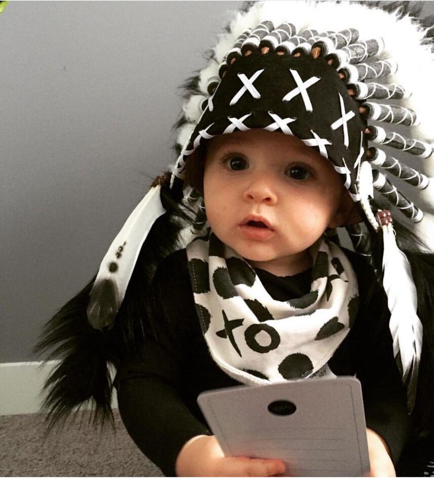 Children's Indian Chief Feather Headdress Prop for Parties