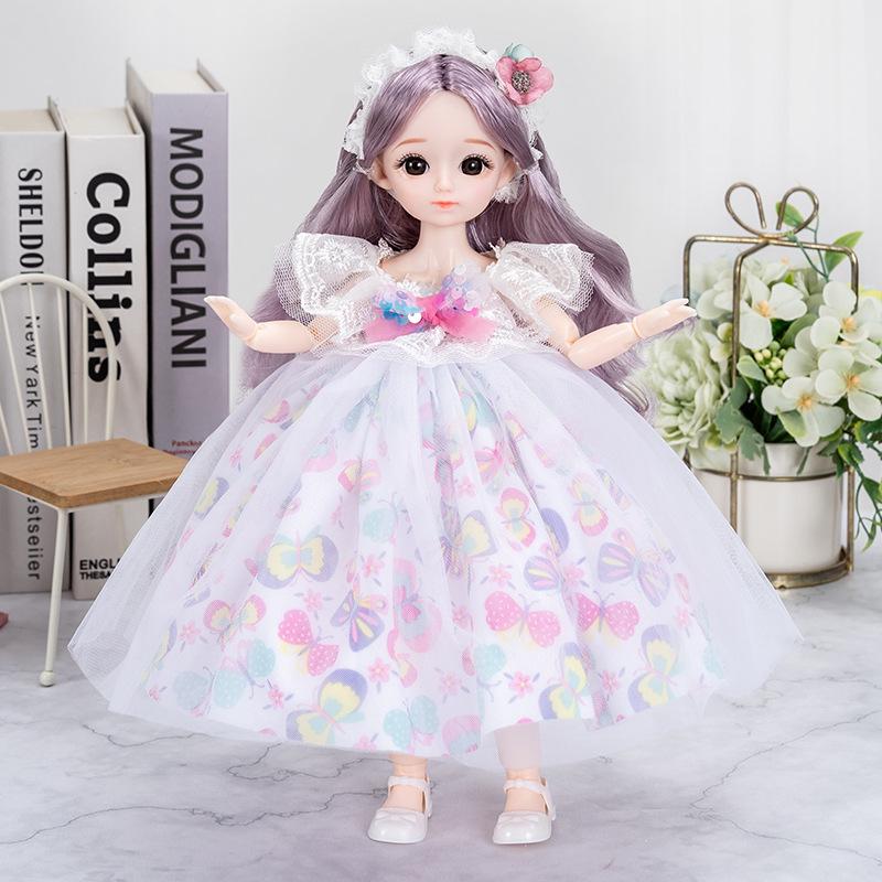 

30см 6-шарнирная кукла BJD принцесса с детским лицом - Идеальный подарок на день рождения для девочек 30cm Full Doll as Shown