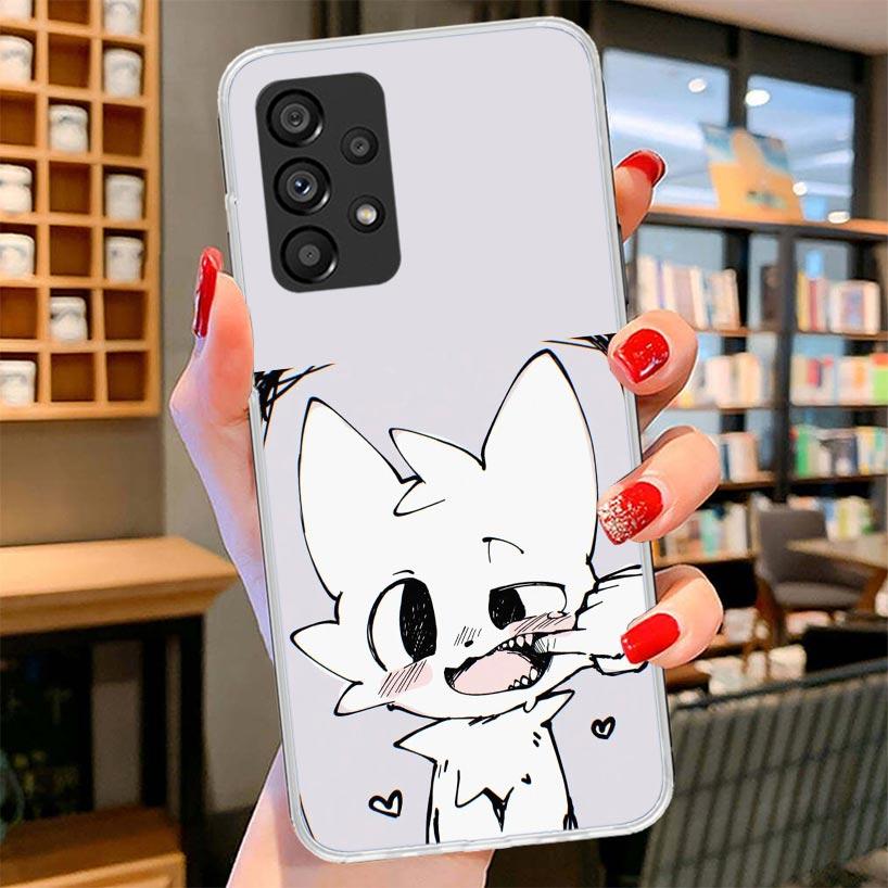 Boykisser Cat Phone Case For Samsung Galaxy A12 A22 A32 A52 A72 A02S Phone Case Note 20 Ultra 10 S10 Plus A51 A71 A50S A20S A10S